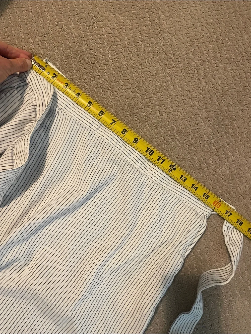 Banana Republic Striped Linen Wrap Pencil Skirt Size 10 - Picture 9 of 9